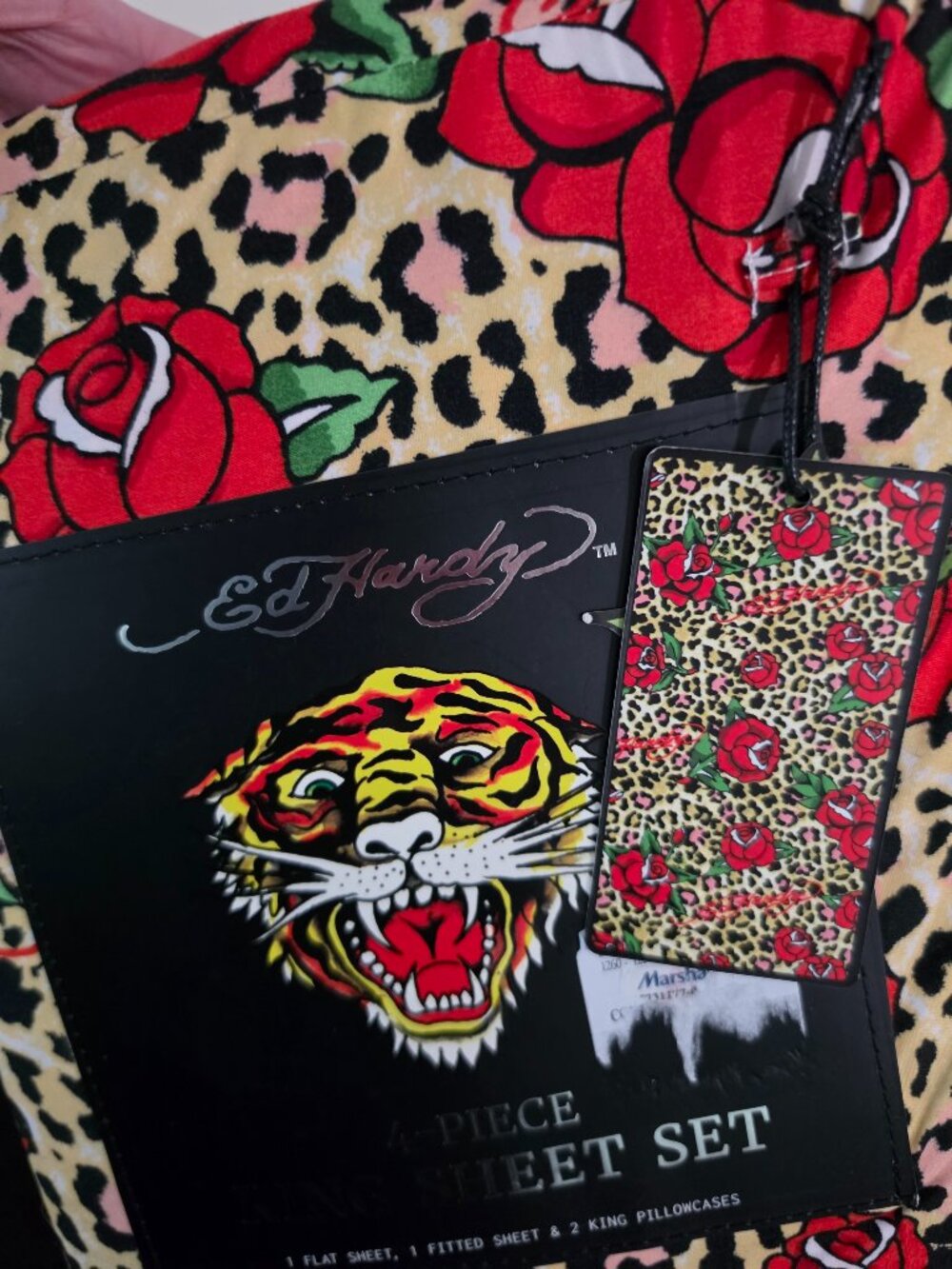 ED Hardy Cheetah Print KING sheets